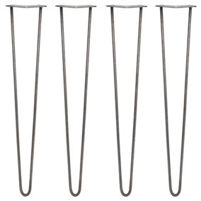 4 x Hairpin Leg - 28 - Unfinished - 2 Prong - 10m