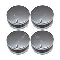 4 x Howdens Lamona Cooker Knob Oven Switch Silver And Black 3 O Clock Type by Ufixt