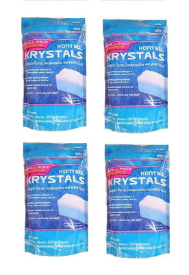 4 X Kontrol Moisture Trap Krystals - Refill Pack 500g, Damp Absorbing ...