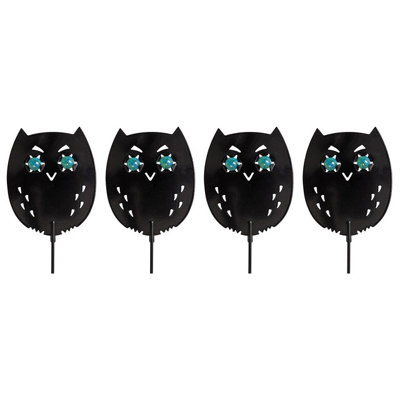 4 x Life-Sized Decoy Owls - Weatherproof Bird, Cat, Rodent & Small ...