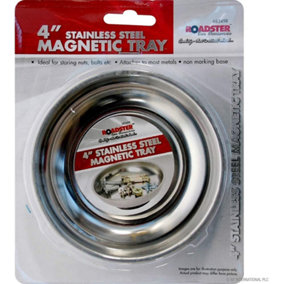 4 X Magnetic Stainless Steel Parts Tray Bowl Storage Garage Workshop Dish Holder