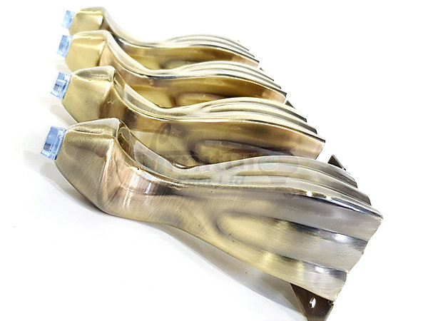 4 x Metal Queen Anne Feet Decorative Furniture Legs 140mm 4 x Metal Queen Anne Feet Decorative Furniture Legs 140mm