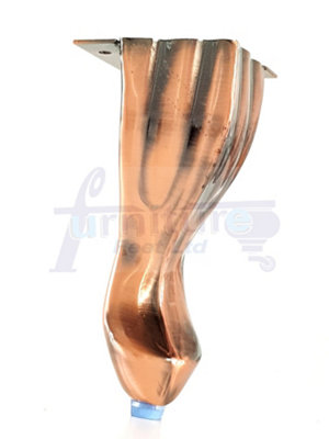 4 x Metal Queen Anne Feet Decorative Furniture Legs 140mm High Antique Copper