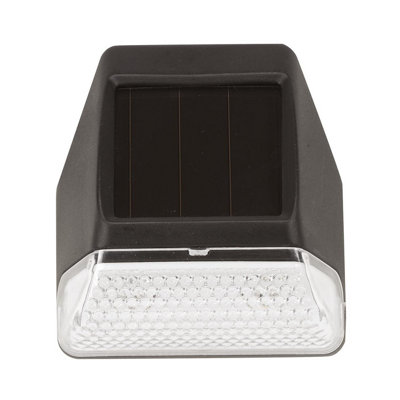 4 x Mini Solar Powered Wall & Fence LED Lights - Outdoor Garden Spotlights for Patio, Decking, Sheds - Each H7 x W7 x D4cm