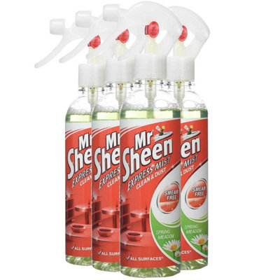 4 x Mr Sheen Polish Multi Surface Express Mist Spring Meadow Spray 345g DIY at B&Q