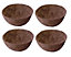 4 x Natural Coco Hanging Basket Liner Cupped Shaped Coco Liner for a 12 Inch Hanging Basket