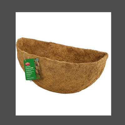 4 x Natural Coco Wall Basket Liner Pre-moulded for a 14 Inch Wall Basket