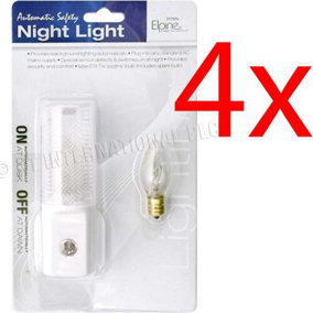 4 X Night Light Bedroom Torch Dark Indoor Flashlight Bright Gift Automatic