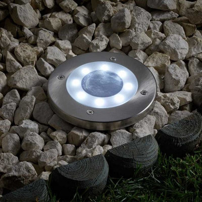 4 x Noma Super Bright Solar Decking Path Border Entrance Up Spot Lights
