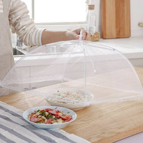 4 x Pop Up Food Cover Fly Mesh Square Net 43cm
