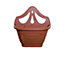 4 x Small 31cm Venetian Wall Planter Basket Garden Pot Plastic Terracotta Colour