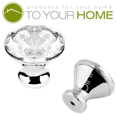 HIEMEY Matte Black Clear Glass Crystal Door Knobs Interior With Lock