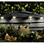 4 x Solar Powered Fence, Wall or Post Lights - 10 Lumen Weather Resistant Outdoor Garden Lighting - Each H7.5 x W9 x D4.5cm