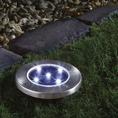 4 x Solar Powered Garden Up Lights - Lawn, Border, Patio, Decking, Path ...