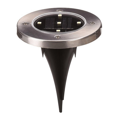 4 x Solar Powered Garden Up Lights - Lawn, Border, Patio, Decking, Path ...