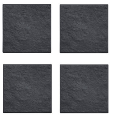 4 x Square Stomp Stone Graphite (30cm square x 3cm thick) | DIY at B&Q