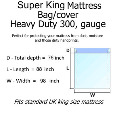 4 X SUPER KING SIZE BED HEAVY DUTY MATTRESS PROTECTOR DUST COVER STORAGE BAG