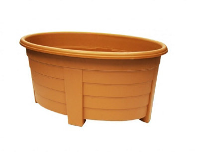 4 x Terracotta Oval Planter Trough 55cm