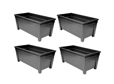 4 x Thumbs Up Grosvenor 100341012 Black Trough