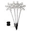 4 x Warm White Large Snowflake Stake Lights - Battery Powered Indoor Outdoor Garden Pathway Lighting with 64 LEDs & Timer