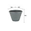 4 x Wham Beehive 32cm Round Recycled Plastic Pot Cement Grey