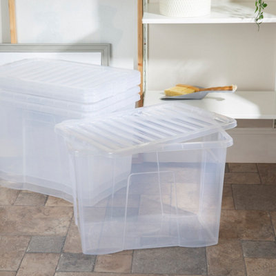 Use fine quality extra large plastic storage containers with lids