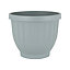 4 x Wham Etruscan 47cm Round Recycled Plastic Planter Soft Grey