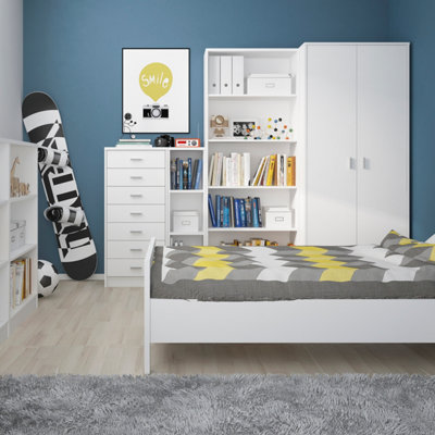 White bookcase 40cm deals wide