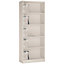 4 You Tall Wide Bookcase in Pearl White