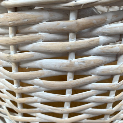 40/58cm Samuel Alexander Deluxe Wicker Willow Christmas Tree Skirt - Medium White Wash - 4