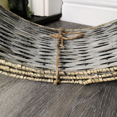 40/58cm Samuel Alexander KD Willow Christmas Tree Skirt Wicker Rattan- Medium Natural - 5
