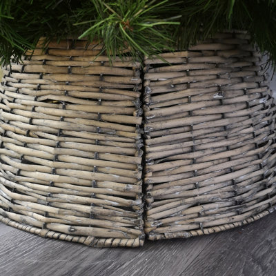 40/58cm Samuel Alexander KD Willow Christmas Tree Skirt Wicker Rattan- Medium Natural - 7