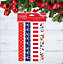 40 Christmas Paper Chains Cute Traditional Mix Xmas Craft Garland Stick & Loop
