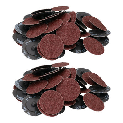 40 Grit 50mm Coarse Quick Change Sanding Discs Rust Removal Deburring 100pc