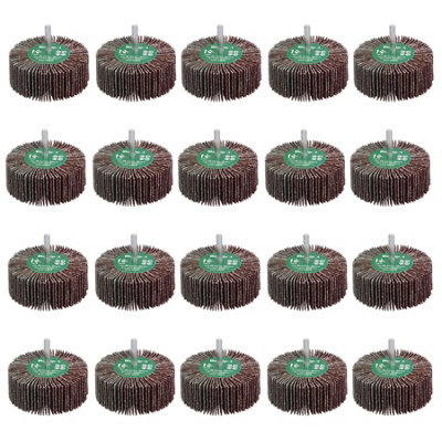 40 Grit 80mm Flap Wheel Disc Abrasive Sanding Pads For Drills 6mm Shank