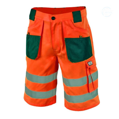 40 INCH 56 EU ArtMas FLASH Hi Vis Orange Work Shorts for Men