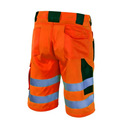 40 INCH 56 EU ArtMas FLASH Hi Vis Orange Work Shorts for Men