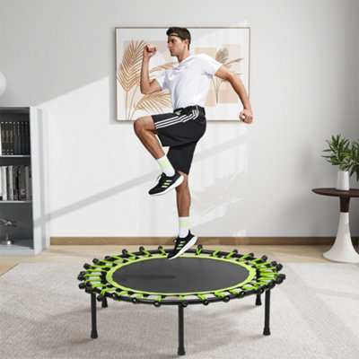 40 Inch Black  Green Round Garden Trampoline Fitness Trampoline for Kids and Adults