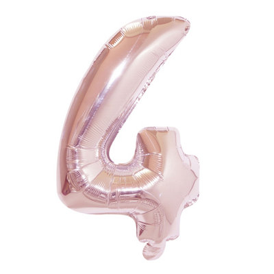 40 Inch Self-Inflating Foil Balloons 4 Number Balloons for Birthdays ...
