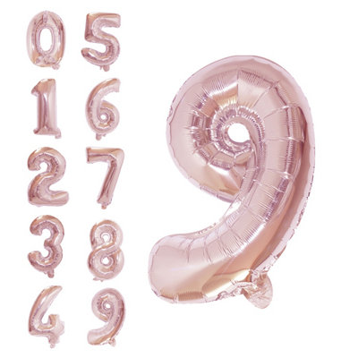14 Birthday Decorations For Girls Tellpet Rose Gold Number 14 Balloons 14th Birthday Party 18 Balloon Numbers