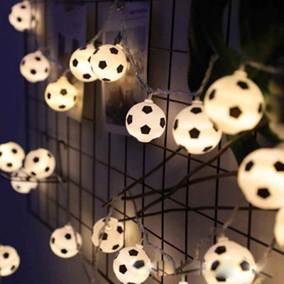 40 LED Warm White Football String Lights 6M Battery Powered (Battery ...