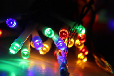 40 Multi-Colour LED Indoor Battery String Lights with a clear cable 4M Length Party Fairy Christmas