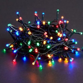 40 Multi-Coloured LED Indoor Battery String Lights 4M Length Party Fairy Christmas Black Cable