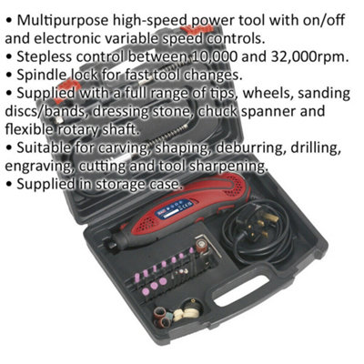 40 Piece Rotary Tool & Engravery Kit - Multipurpose Power Tool - High Speed