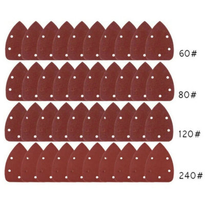 40 Sanding Sheets Hook and Loop Mouse Sanding Pads Sander Paper ...