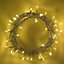 40 Warm White LED Lights Clear Cable Battery Operated Fairy String Christmas Lights