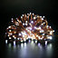 40 Warm White LED Lights Micro Rice Silver Copper Wire Battery Operated String Fairy Lights Bunch
