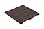 40 x Composite Interlocking Patio & Deck Tiles - All Weather Wood-Effect Garden Paving - Each Measure 30 x 30 x 1.5cm, Brown