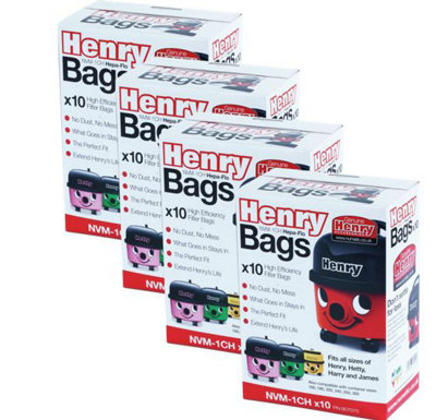 40 x Genuine Numatic Henry Hetty James Cleaner Bags