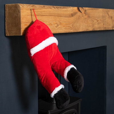 400 Battery Operated Animated Door Hanging Santa Legs Decoration